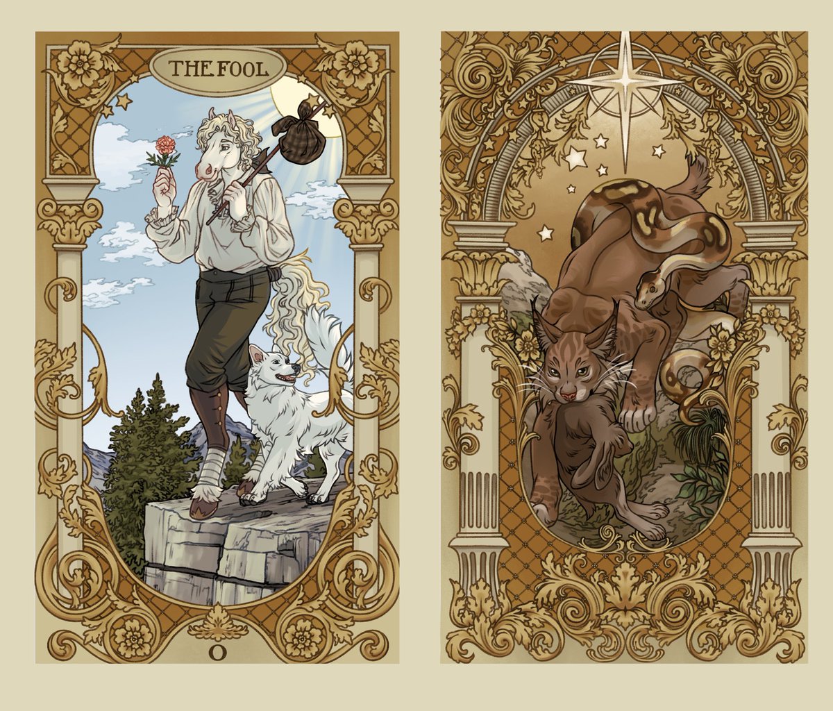 mira_bobcat's tweet image. Tarot card for @UncommonZebra 
That fella needs to watch where he’s going!