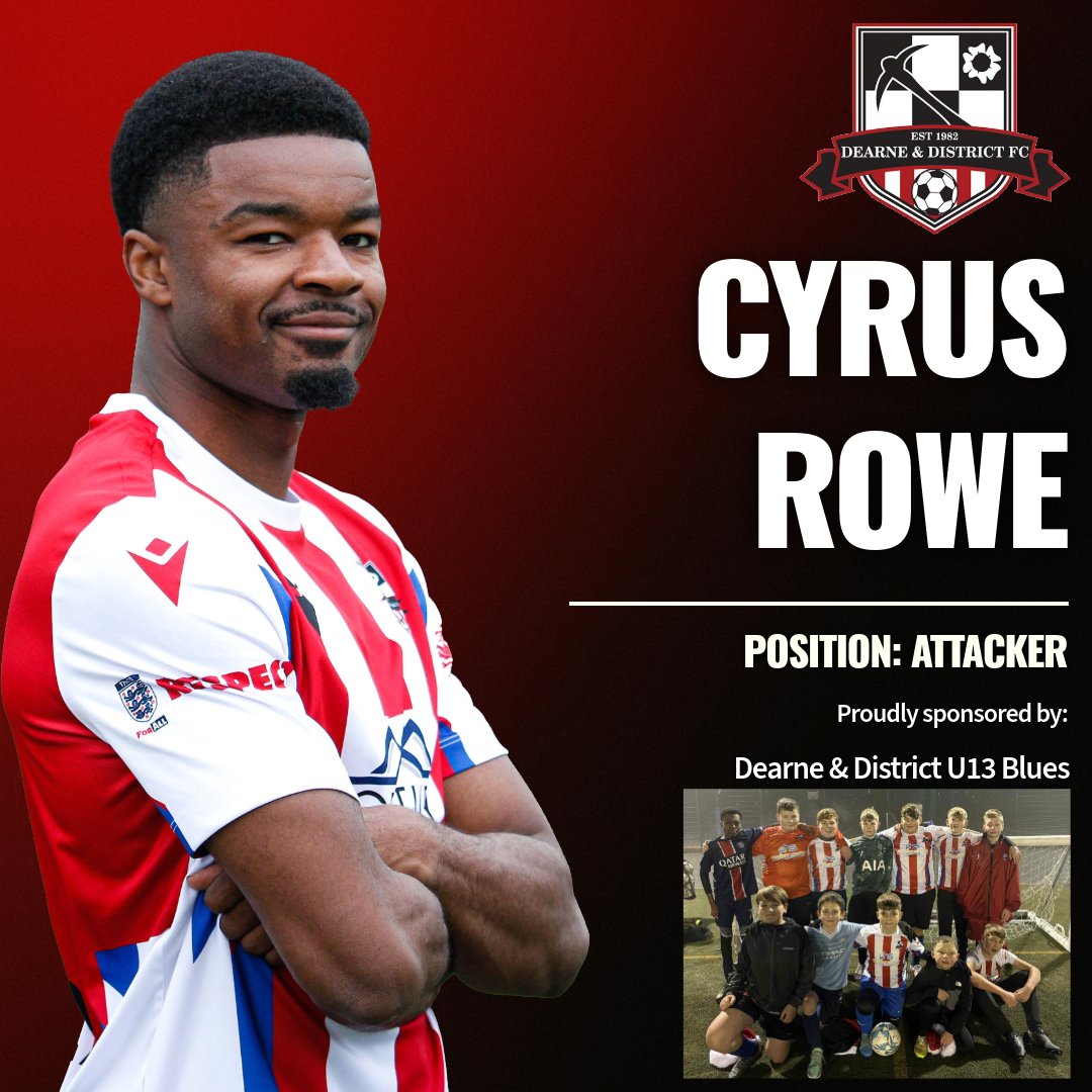 DearneDistrict's tweet photo. 🤝 | A big thanks to our U13 Blues for sponsoring attacker Cyrus Rowe for the remainder of the 2025/26 season.

Your support is greatly appreciated. 

#wadadaw https://t.co/PoWBbHFFyr