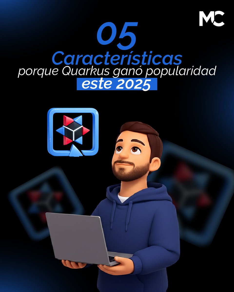 mitocode's tweet image. Quarkus no se volvió tendencia por casualidad 🚀. Descubre las 5 características clave que explican por qué Quarkus ganó tanta popularidad este año 👀 👉🏼

✅ Quarkus Developer
📆 Inicio: 15 de Enero
📲 buff.ly/ftI2srW
.
#mitocode #programacion #quarkus