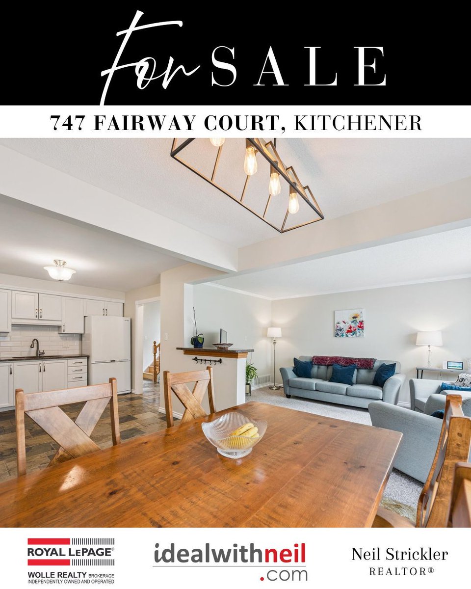 $738,000 🌠
.
Tucked away on a quiet court near Chicopee, this 3-bedroom, 4-bath beauty sits on a large pie-shaped lot and has space for everyone to enjoy.
Sneak a peek at the virtual tour: buff.ly/yDPOEPt 
.
#idealwithneil #royallepage #wollerealty