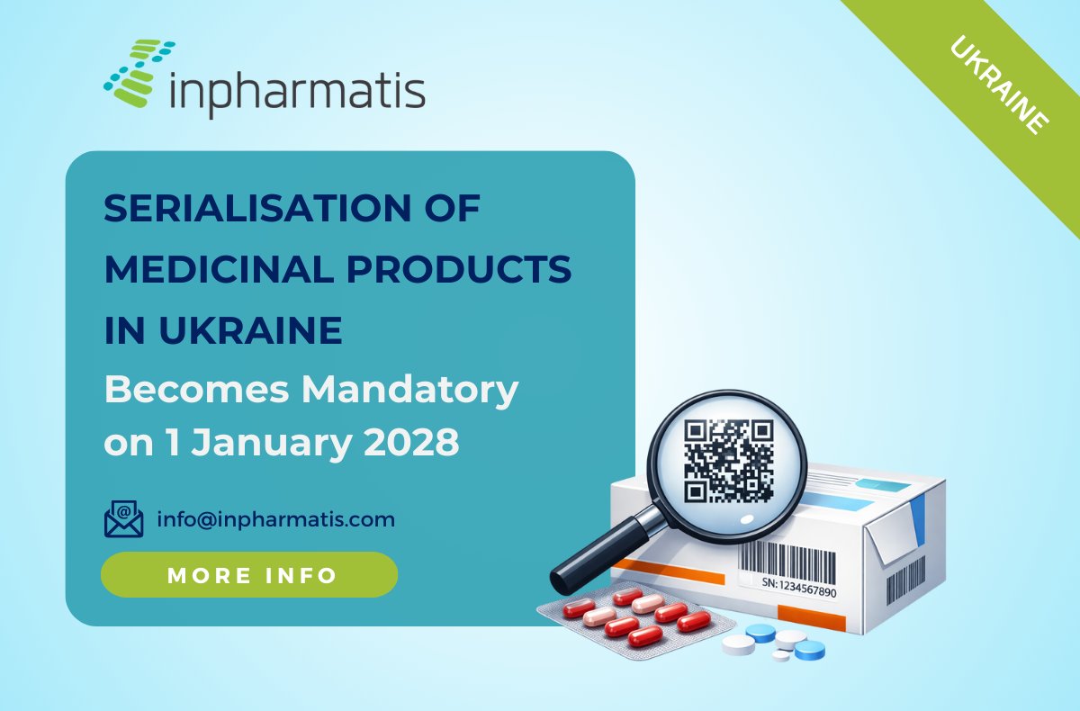 inpharmatis's tweet image. ⚠️ #Serialisation of medicinal products in #Ukraine becomes #mandatory on 1 January 2028 - inpharmatis.com/serialisation-…

#medicinesSerialisation #medicinesRegistration #DataMatrix