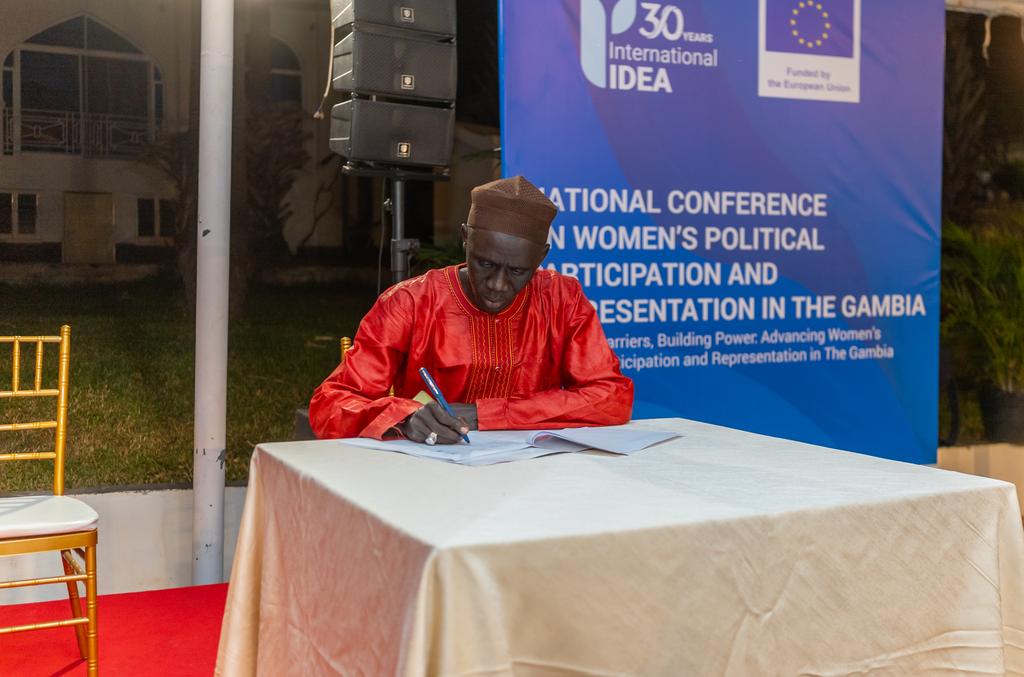IDEA_Africa's tweet photo. We renew our call to all stakeholders to continue to break barriers and build power by advancing women’s political participation and representation in The #Gambia.

#WPPRGambia #InclusivePolitics #DemocracyForAll https://t.co/DJa7hp0cdw