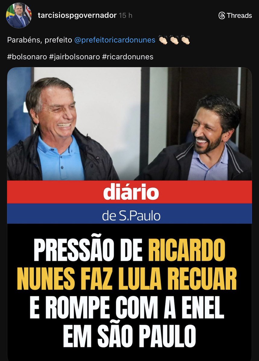 LeviKaique's tweet photo. Isso aqui é praticamente uma aula sobre como narrativas são usadas para tentar moldar a percepção pública

Tarcísio apoia privatização

O resultado foi desastroso, correram para pedir ajuda ao Lula

O Lula socorreu. E o que eles fazem depois? Tentam emplacar essa narrativa https://t.co/KiQ3Ntf1O0