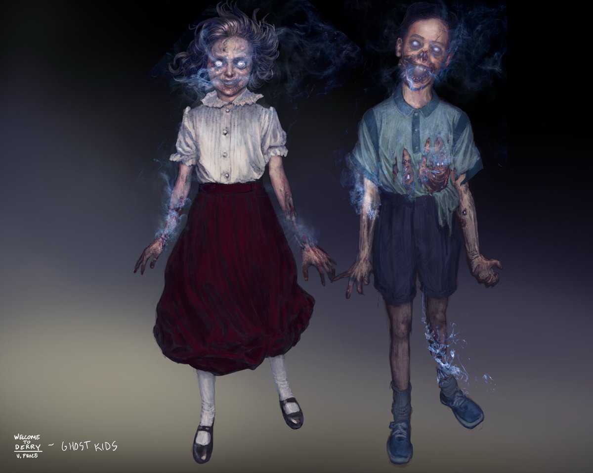 vproceart's tweet photo. Ghost kids. 𝑰𝑻 𝑾𝑬𝑳𝑪𝑶𝑴𝑬 𝑻𝑶 𝑫𝑬𝑹𝑹𝒀 🎈Concept Art for the cemetery scene in episode 3 𝓝𝓸𝔀 𝓨𝓸𝓾 𝓢𝓮𝓮 𝓘𝓽. https://t.co/BnBg31aGqj