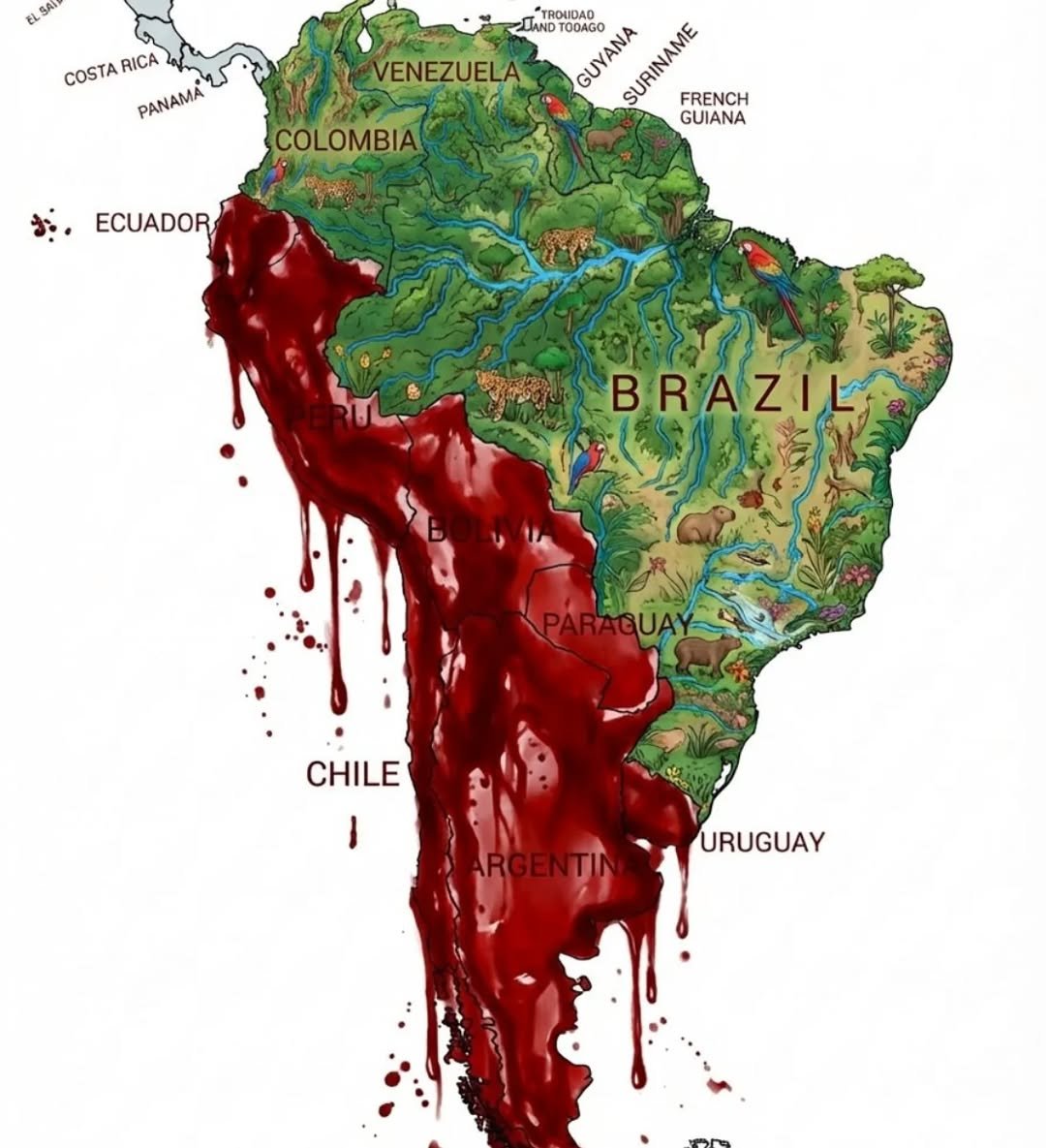 _BrasilPopular's tweet image. O mapa político da América do Sul em 2026