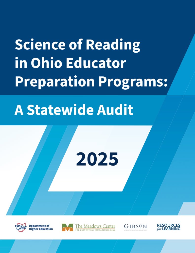 Parents4RJ's tweet photo. Ohio just drew a line in the sand.
@GovMikeDeWine releases Educator Prep SoR audits: 10 educator prep programs — including Ohio State — are NOT aligned and have 1 year to fix it or lose accreditation.

👏 to Chancellor Mike Duffy & the Governor for demanding colleges teach the Science of Reading. Children deserve better!

Read the full report: https://t.co/a30GwUZcgo

@NCTQ
@ParentsUnion
@reading_league 
@OhioHigherEd
@OHKID_