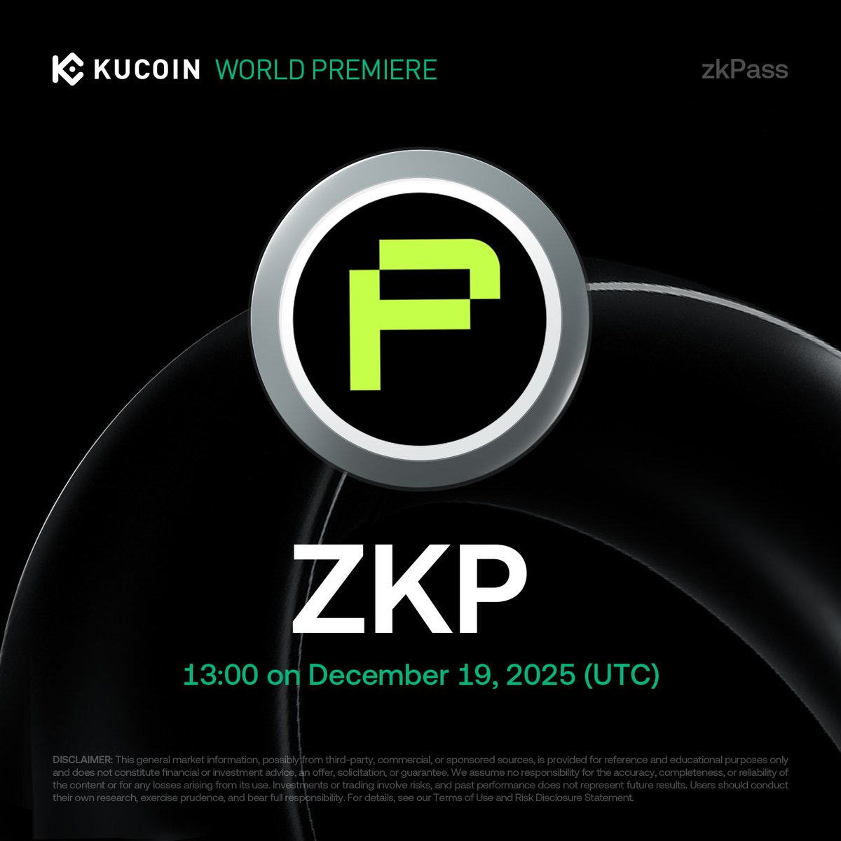 📢 World Premiere Listing: <a href="/zkPass/">zkPass</a> $ZKP is coming to #KuCoin! 

zkPass is building the Verifiable Internet, a zkTLS-based oracle network that enables users to generate cryptographic proofs from their private Web data. It allows any application to verify facts from HTTPS sources