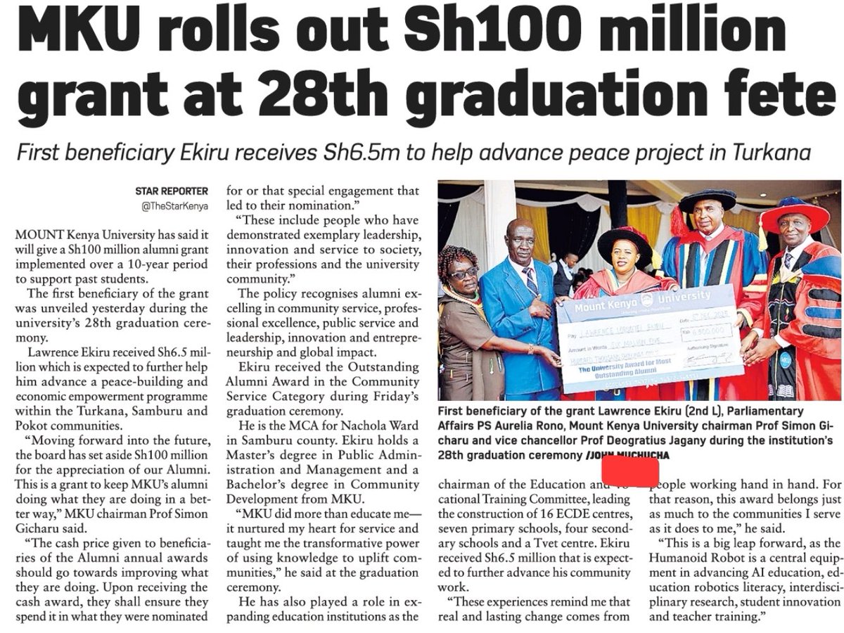 sumukwo_j's tweet photo. MKU empowers changemakers. Just like @TruphenaMuthon, students with big hearts, bold ideas, and determination to go beyond borders thrive here. #MKUGiftsTruphena https://t.co/BIjppPygrD