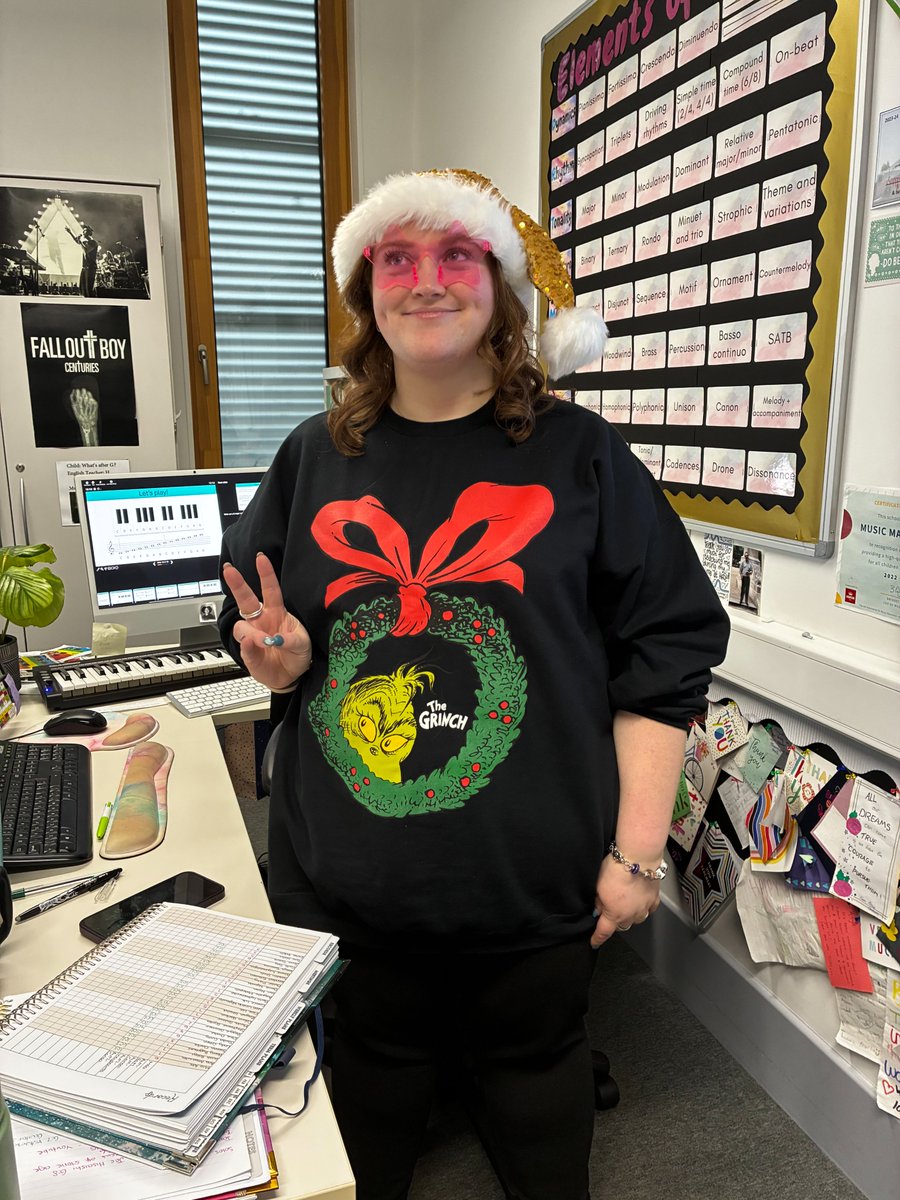 Festive Vibes! 
Our students are looking amazing in their Christmas jumpers and accessories today!  From sparkles to snowflakes, the holiday spirit is shining bright!
Thank you to everyone who joined in and made the day so cheerful!
 #XmasJumperDay&nbsp; #FestiveFun&nbsp; #HolidaySpirit Image