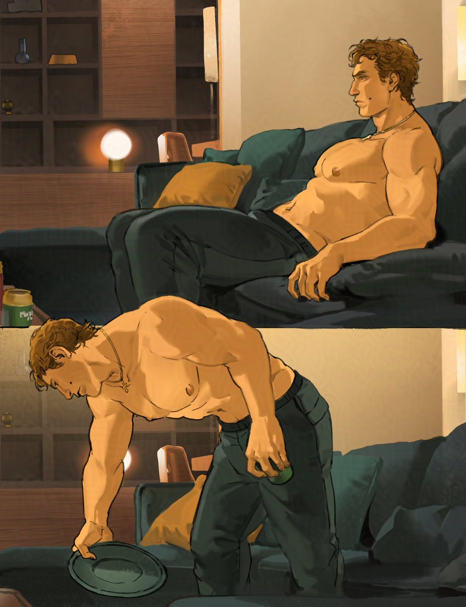 bluegiragi's tweet image. a short comic about what ilya did after shane left in episode 4 #heatedrivalry