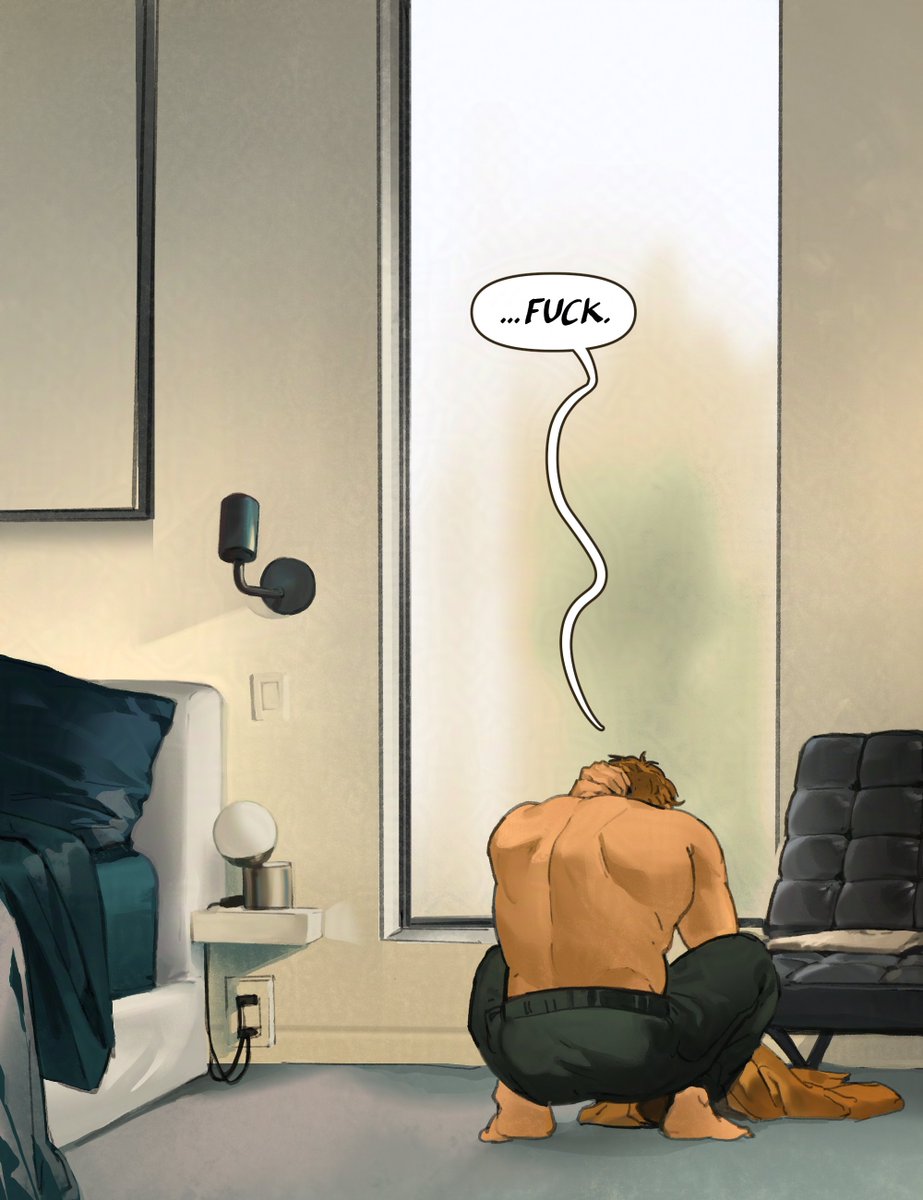 bluegiragi's tweet image. a short comic about what ilya did after shane left in episode 4 #heatedrivalry