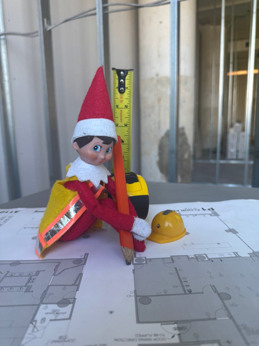 Curley isn’t just here for the holiday fun. He’s also on official elf business. 👀🎄

Our office elf paid a visit to one of our many projects at Crosstown Concourse, hanging out with the crew and making sure everything is running smoothly. 

#GrinderTaber #construction