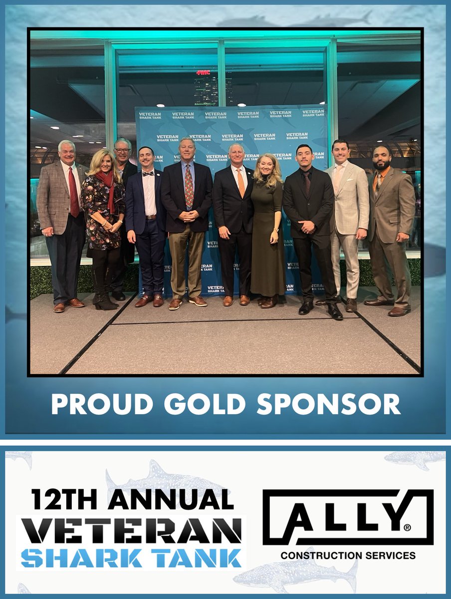 ALLYconstructs's tweet image. Last week, several ALLY veterans and guests attended the Veteran Shark Tank in Philadelphia. As a proud gold sponsor, we love seeing veteran entrepreneurs step up, pitch big ideas, and chase what’s next. Huge congratulations to this year’s winner, Ty Aloe of Banger LLC!