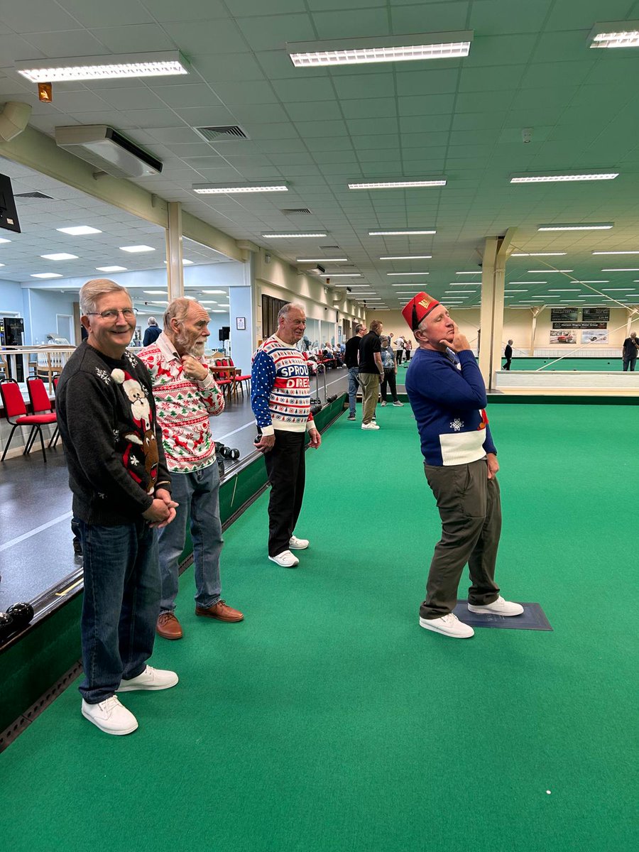 BowraFoundation's tweet photo. Strike up the festive vibes! 🎳🎄
Our BOWRA community brought the Christmas cheer to Indoor Bowls — jumper game STRONG ❤️✨
#BOWRAFoundation #IndoorBowls #BrainInjuryAwareness #ArmedForcesCommunity #Recovery https://t.co/m91Sg5bnaa