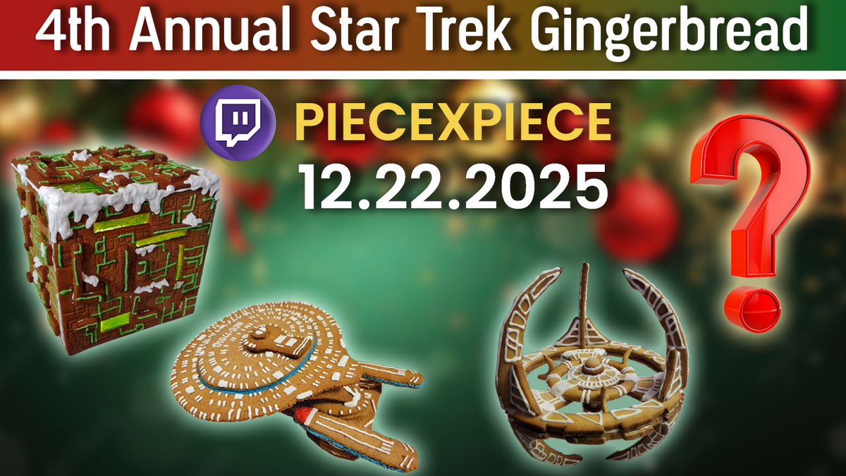 Happy Holidays everyone, it's almost time again for a Star Trek Gingerbread! 
#startrek #startrektng #Holidays #Gingerbread #festive