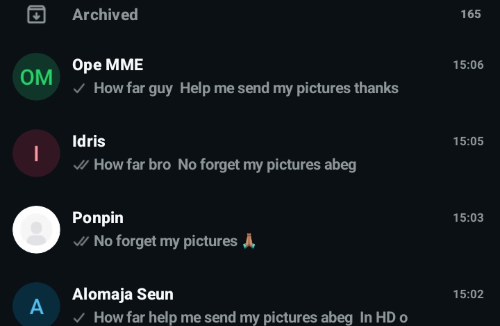 I go soon post pictures abeg make them reply me first🙏🏽