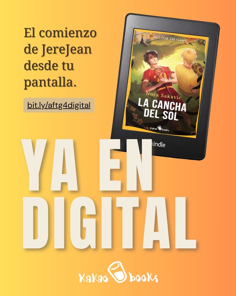 ¡Aquí llega la prometida edición digital de #LaCanchaDelSol!

bit.ly/aftg4digital

Ya está disponible en la web de KAKAO BOOKS, en 24-48 h en Amazon Kindle y en breve en el resto de plataformas. Iremos actualizando el hilo.

Gracias por la espera 🧡💛

#AFTG #TheSunshineCourt