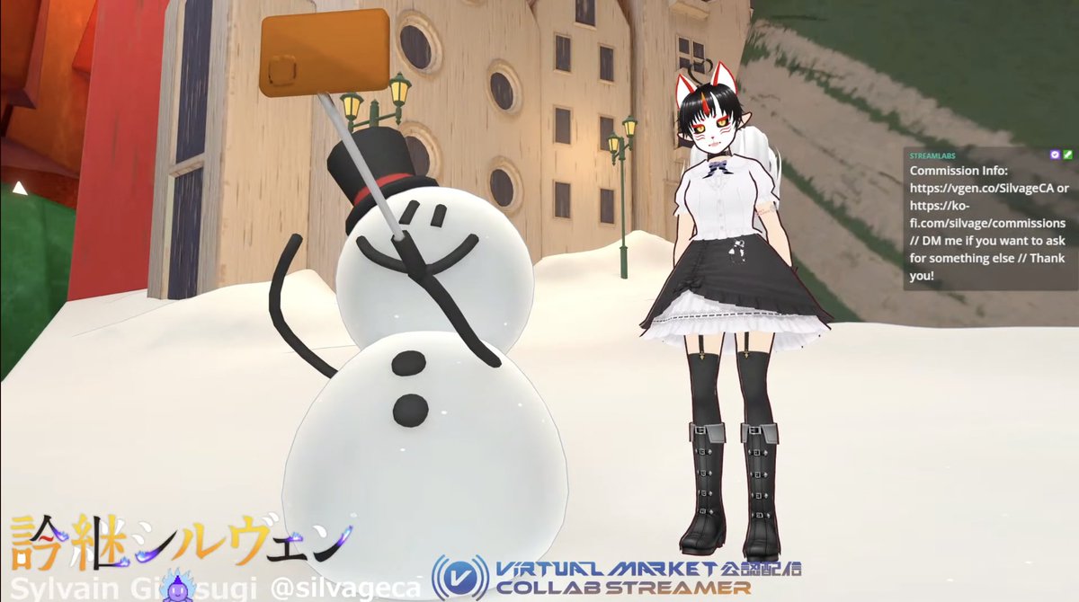 ゆきだるま様✩⋆確認専用ページ 小さくなって雪だるまと写真撮ってる配信者さんいるー！嬉しい