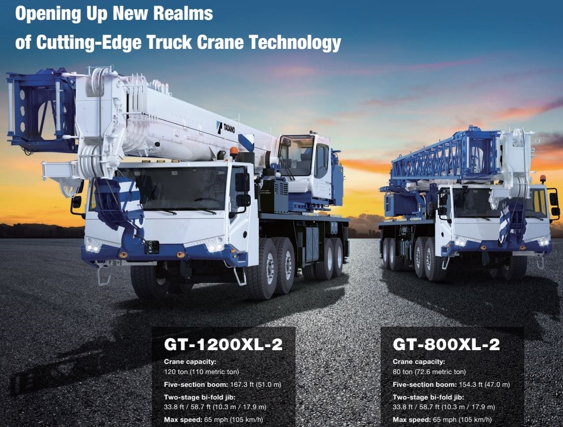 The GT-800XL-2 is quality truck crane - built for utilization and taxi crane service. This 80-ton solution has a 154.3-ft boom and excels on the road with 65-mph capability and supreme operator comfort. #Tadano #Reliability #Value