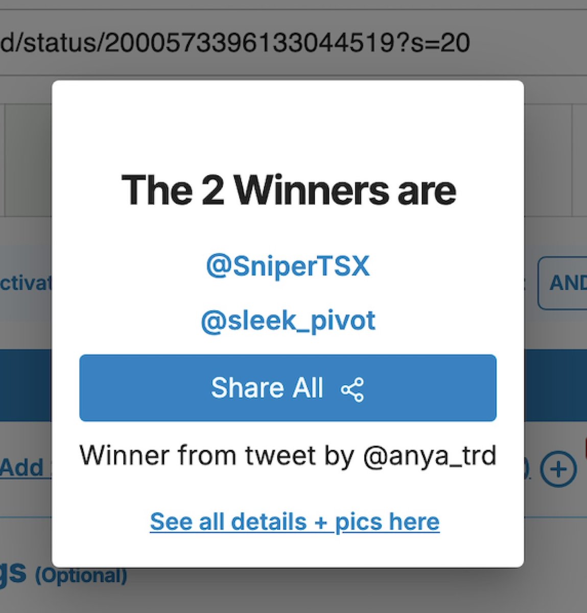 🎊 Giveaway Winners! 🎊

CONGRATS to:
<a href="/SniperTSX/">Spectre Trades</a>
<a href="/sleek_pivot/">Rimu🪐</a> 

You’ve each won a $100K Lucid Pro account
Please send me a DM to claim your prize 🥰
Thank you to everyone who participated! 🩵