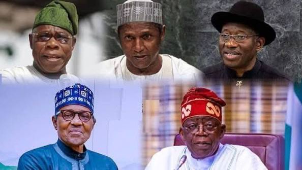 Obasanjo:
Politics ❌
Economy ✅
Corruption ❌
Rule of Law ❌
Electoral Reform ❌
Foreign Policy &amp; Diplomacy ✅

Yar’dua:
Politics ✅
Economy ✅
Corruption ✅
Rule of Law ✅
Electoral Reform ✅
Foreign Policy &amp; Diplomacy ❌

Jonathan:
Politics ✅
Economy ✅
Corruption ❌
Rule of