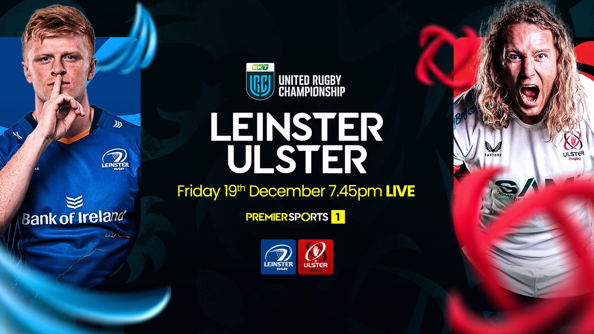 Friday Night <a href="/URCOfficial/">BKT United Rugby Championship (URC)</a> on Premier Sports!

🇮🇪 <a href="/leinsterrugby/">Leinster Rugby</a> 🆚<a href="/UlsterRugby/">Ulster Rugby</a> ⚪️🔴
⏱️7:45pm
📺Premier Sports 1