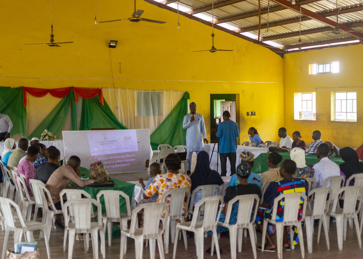 isef2020's tweet photo. ISEF concluded its 2025 project year by partnering with the Wellbeing for Work Awareness Foundation to train teachers in Badagry on well-being &amp; stress management.

The workshop empowered educators with practical strategies for a healthier, more productive learning environment. https://t.co/qQ7DTPQqmS