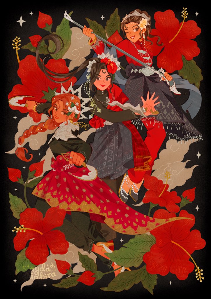 aydanadhira's tweet image. Newsantara : Srikandi 🌺 
Print available exclusively at Comic Fiesta this weekend! 🖤❤️🩶