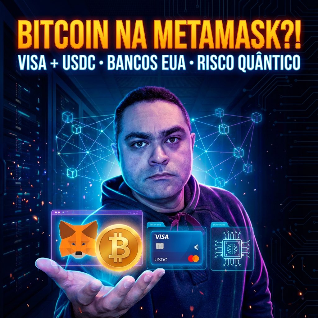 protocolo00's tweet image. 🚨 **BITCOIN NA METAMASK?!** 🚨  
O que parecia “futuro distante” tá virando realidade: **Bitcoin dentro da MetaMask**, com **VISA + USDC** no jogo, bancos se movimentando e um detalhe que quase ninguém tá falando… *risco quântico**.

Isso é avanço… ou armadilha bem embrulhada?