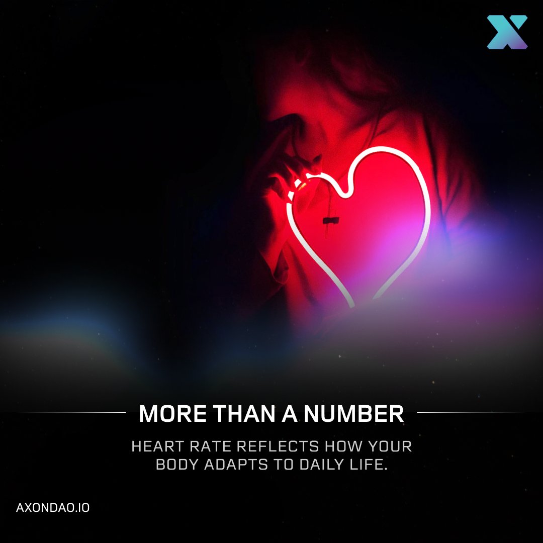 AxonDAO's tweet image. Heart rate is one of the simplest signals your body produces.

Activity, focus, stress, and recovery all leave a signal there.

It is not about performance, but about response.