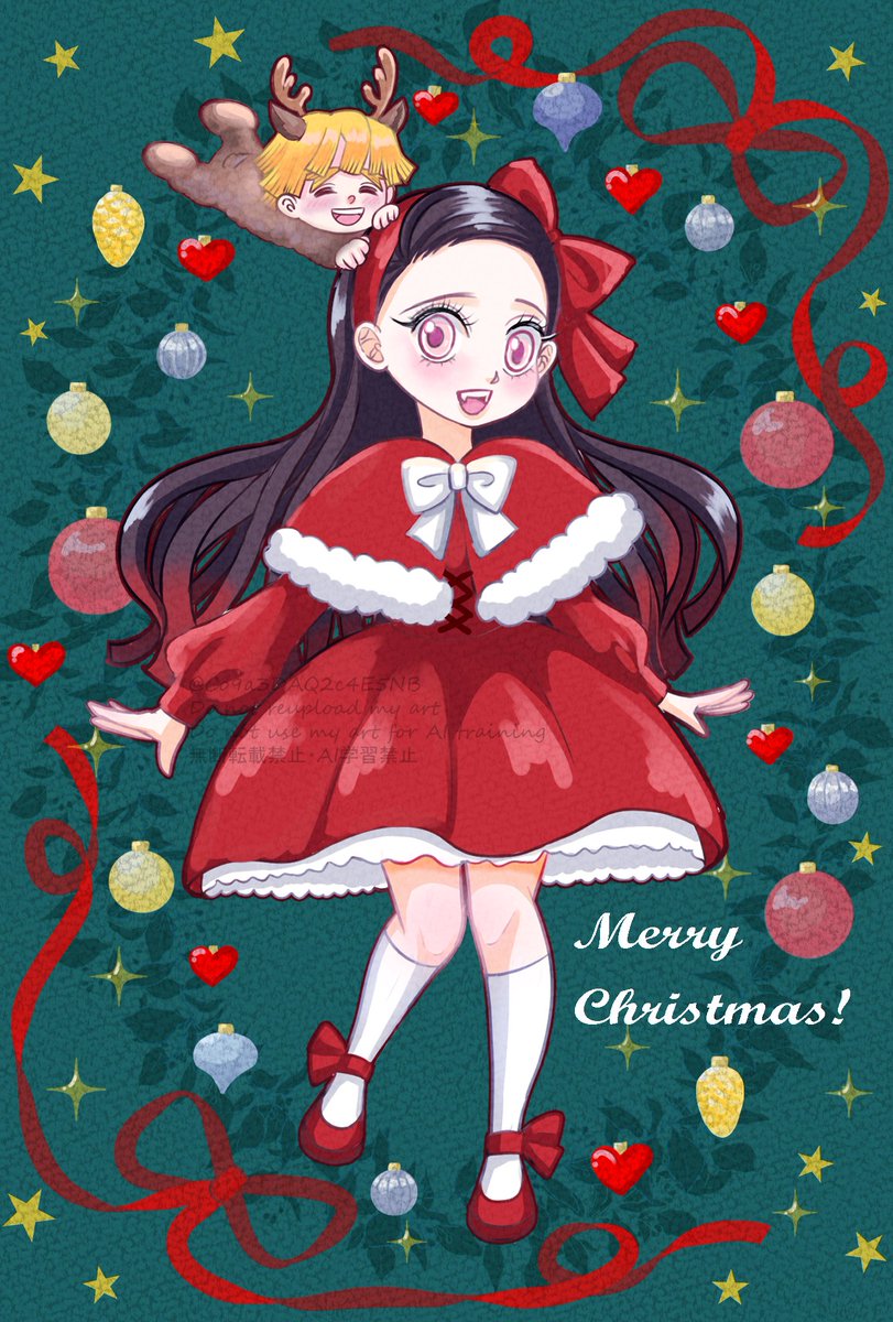 ｸﾘｽﾏｽぜんねず描きたいけど間に合いそうにないから再掲( ´-｀)🎄✨