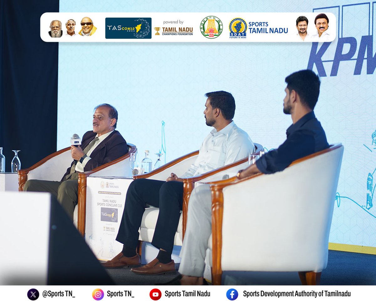 SportsTN_'s tweet photo. Olympic dreams are built years before the podium. 🇮🇳
This session explored how grassroots systems, policy, and belief can turn Tamil Nadu’s Olympic vision into reality.

@CMOTamilnadu
@TNDIPRNEWS
@Udhaystalin

#TASCON #SDAT #sportsconclave2025 #SportsTN #SDATsportsconclave https://t.co/EfVcNQBZhW