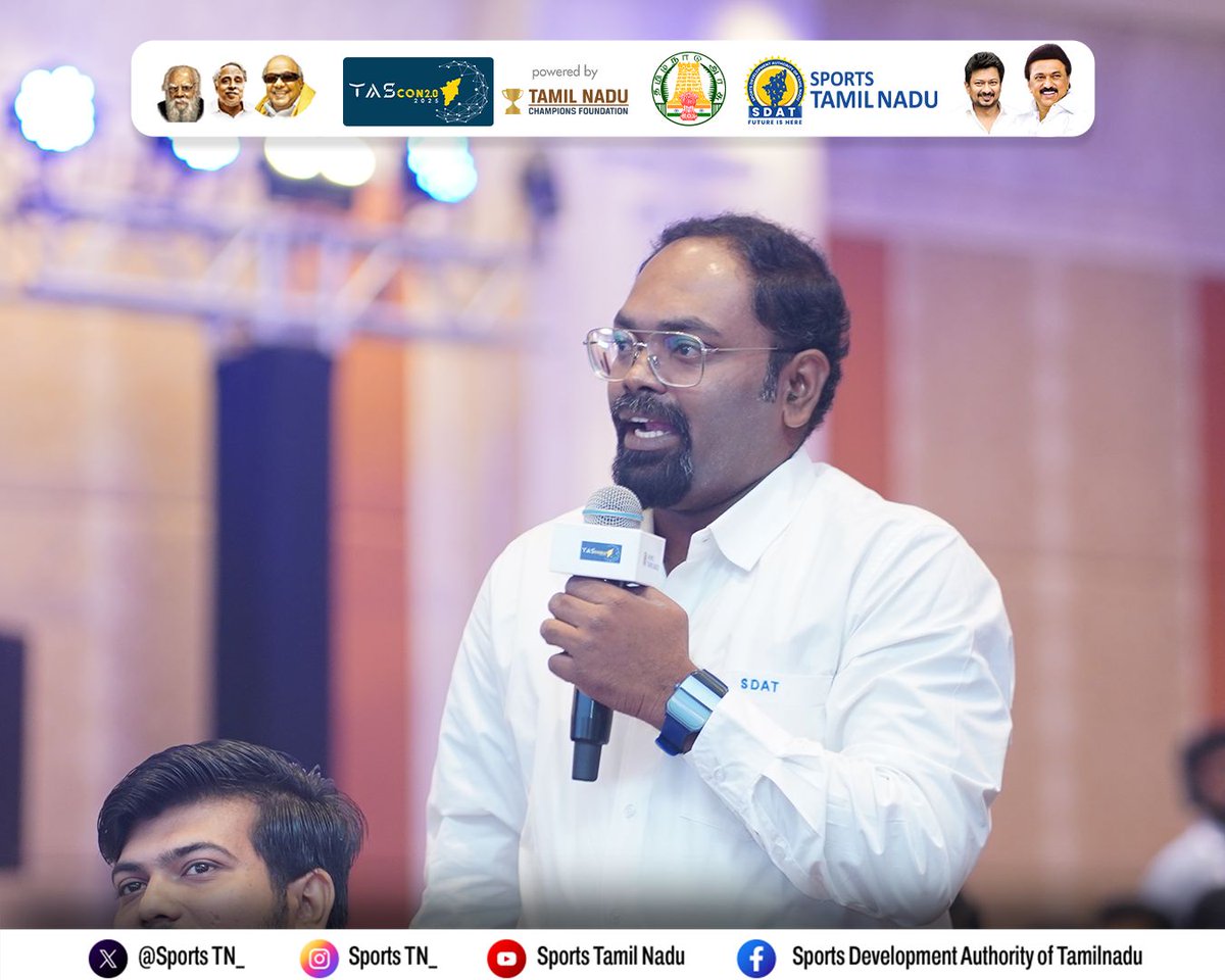 SportsTN_'s tweet photo. Olympic dreams are built years before the podium. 🇮🇳
This session explored how grassroots systems, policy, and belief can turn Tamil Nadu’s Olympic vision into reality.

@CMOTamilnadu
@TNDIPRNEWS
@Udhaystalin

#TASCON #SDAT #sportsconclave2025 #SportsTN #SDATsportsconclave https://t.co/EfVcNQBZhW