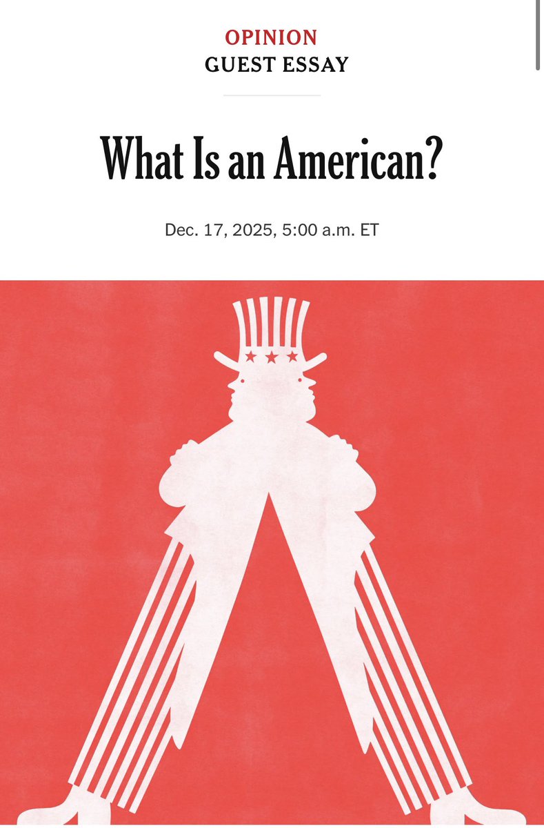 RenuMukherjee1's tweet image. In a seminal NYT essay, “What Is an American?” @VivekGRamaswamy states clearly that being an American has nothing to do with one’s ancestry and everything to do with what one believes. He rejects nativism in full force.

His message is a winning one for the GOP &amp;amp; America.…