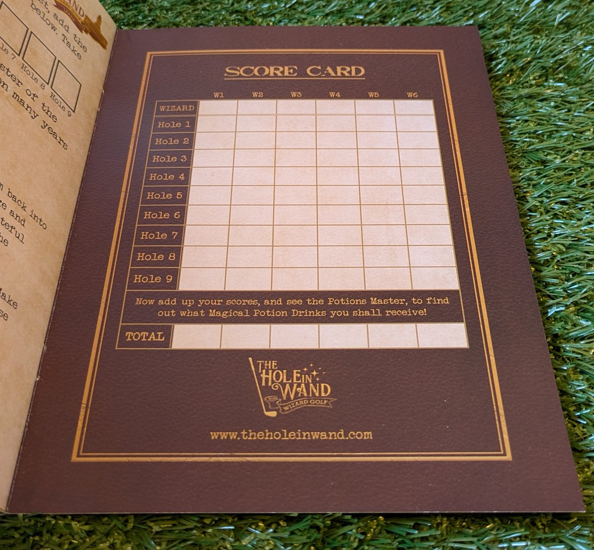 A Guidebook and scorecard from The Hole In Wand Wizard Golf in Leeds, UK.

#TheHoleInWand #WizardGolf #Minigolf #CrazyGolf #TheCrazyGolfMuseum #TheMinigolfMuseum
