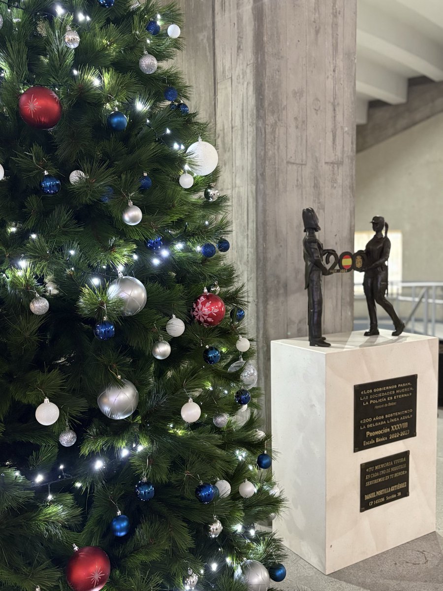 el año pasado mi deseo de Navidad fue aprobar la oposición y conseguir mi sueño de ser Policía Nacional 

este año he montado el árbol de navidad de la ENP 

se cierra el círculo. 

merece la pena, seguid luchando. 💙