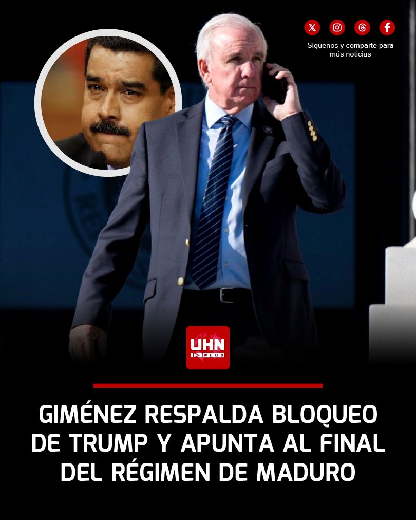 🇺🇸🇻🇪‼️ | ÚLTIMA HORA — En medio de otra intentona demócrata para intentar frenar las acciones de Trump contra Maduro, el Congresista Carlos Giménez respaldó abiertamente el bloqueo petrolero y las operaciones impulsadas por el Presidente, afirmando que el narco-régimen venezolano