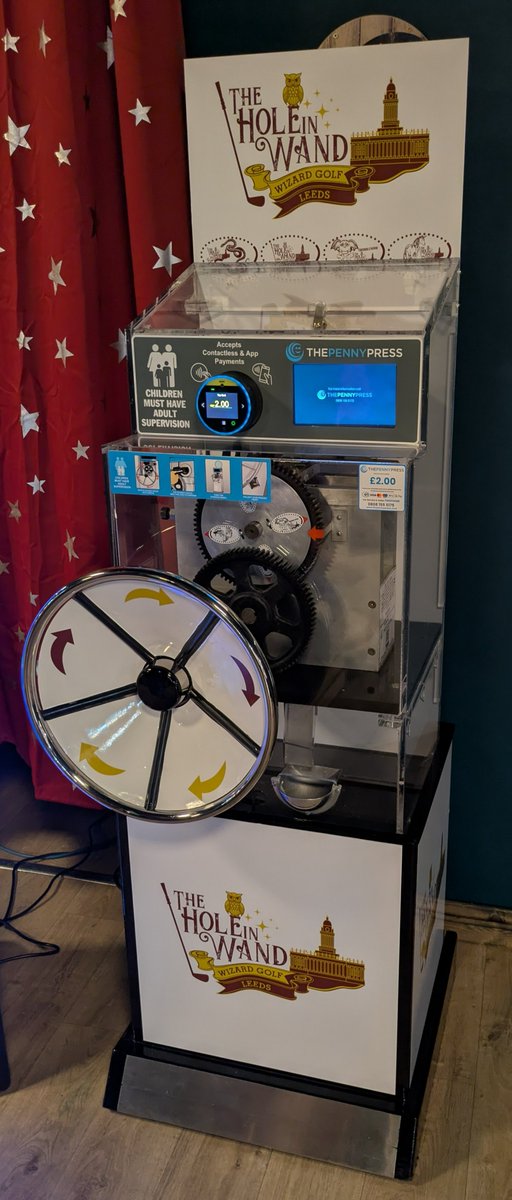 The Penny Press at The Hole In Wand Wizard Golf at St Johns Shopping Centre in Leeds, West Yorkshire, UK.

#WizardGolf #TheHoleInWand #HoleInWand #TheHoleInWandWizardGolf #HoleInWandWizardGolf #TheHoleInWandLeeds #HoleInWandLeeds