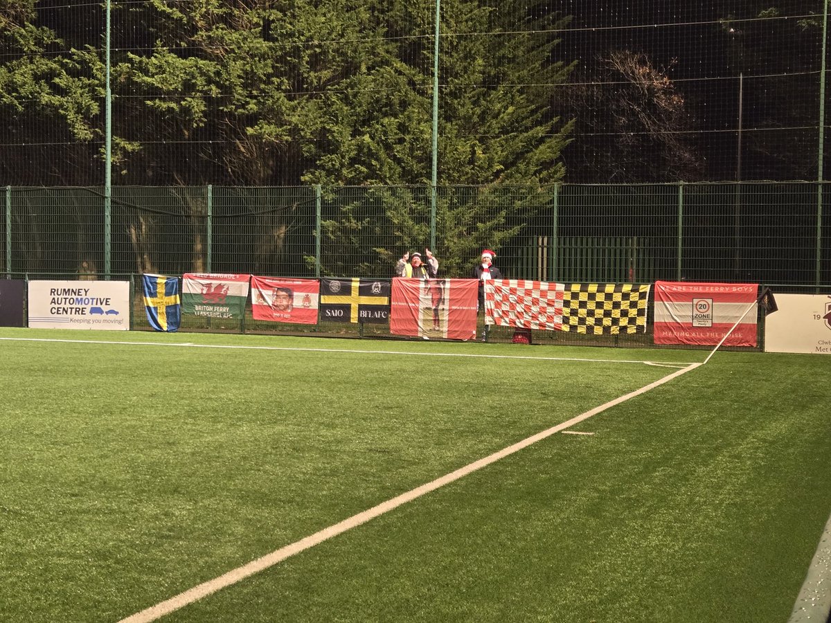 But it wasn't just <a href="/CardiffCityFC/">Cardiff City FC</a> in action in the capital last night- as <a href="/CardiffMetFC/">Cardiff Met Football Club</a> and <a href="/bflafc/">BFL AFC</a> shared the spoils in a 2-2 Cymru Premier League clash. Roscrow and Payne on target for Met in a game which saw GK Will Fuller return to #Cyncoed. Lots of flags from the Ferry fans.
