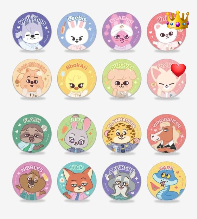 ZOOTOPIA2×SKZOO GLITTER CAN BADGE交換探してます 譲]🐰🐴写真のもの
