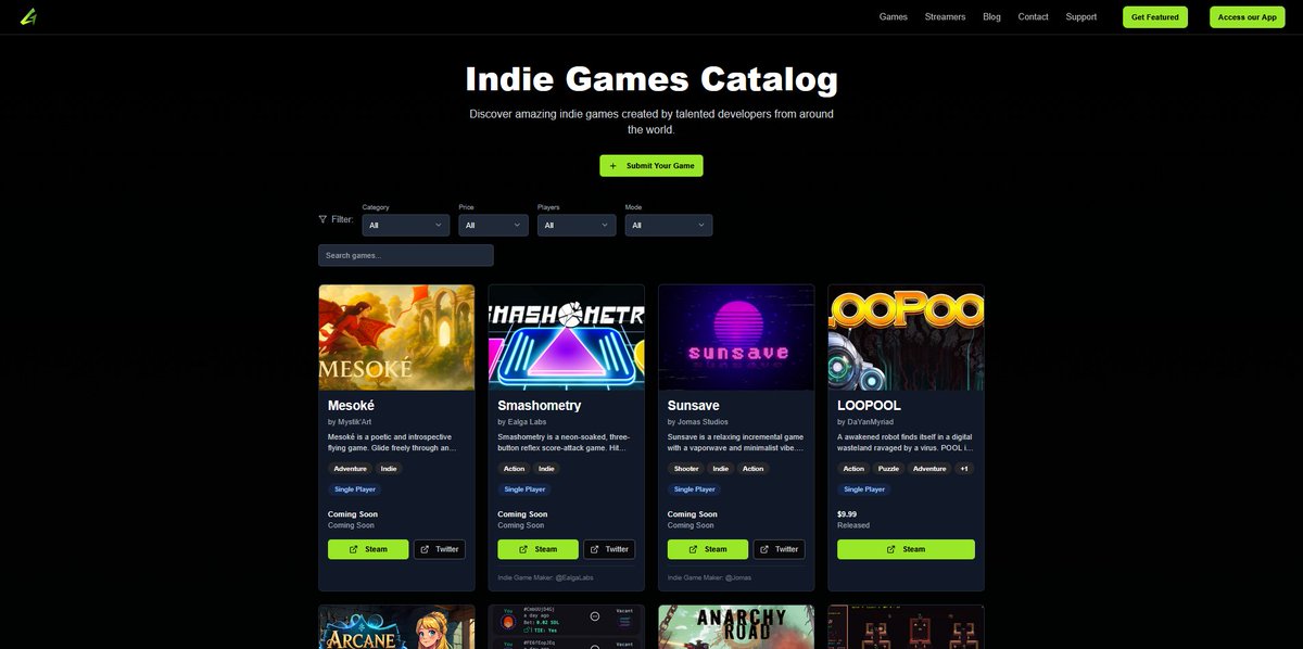 GamefolioGG's tweet image. #IndieGameDevs, have you submitted your games to our brand new indie game catalog on our site yet? 💚🫶

✨Latest developer(s) - @Mystikart_

#indie #gamers #gamer #indiegame #IndieGameDev #gaming #WishlistWednesday