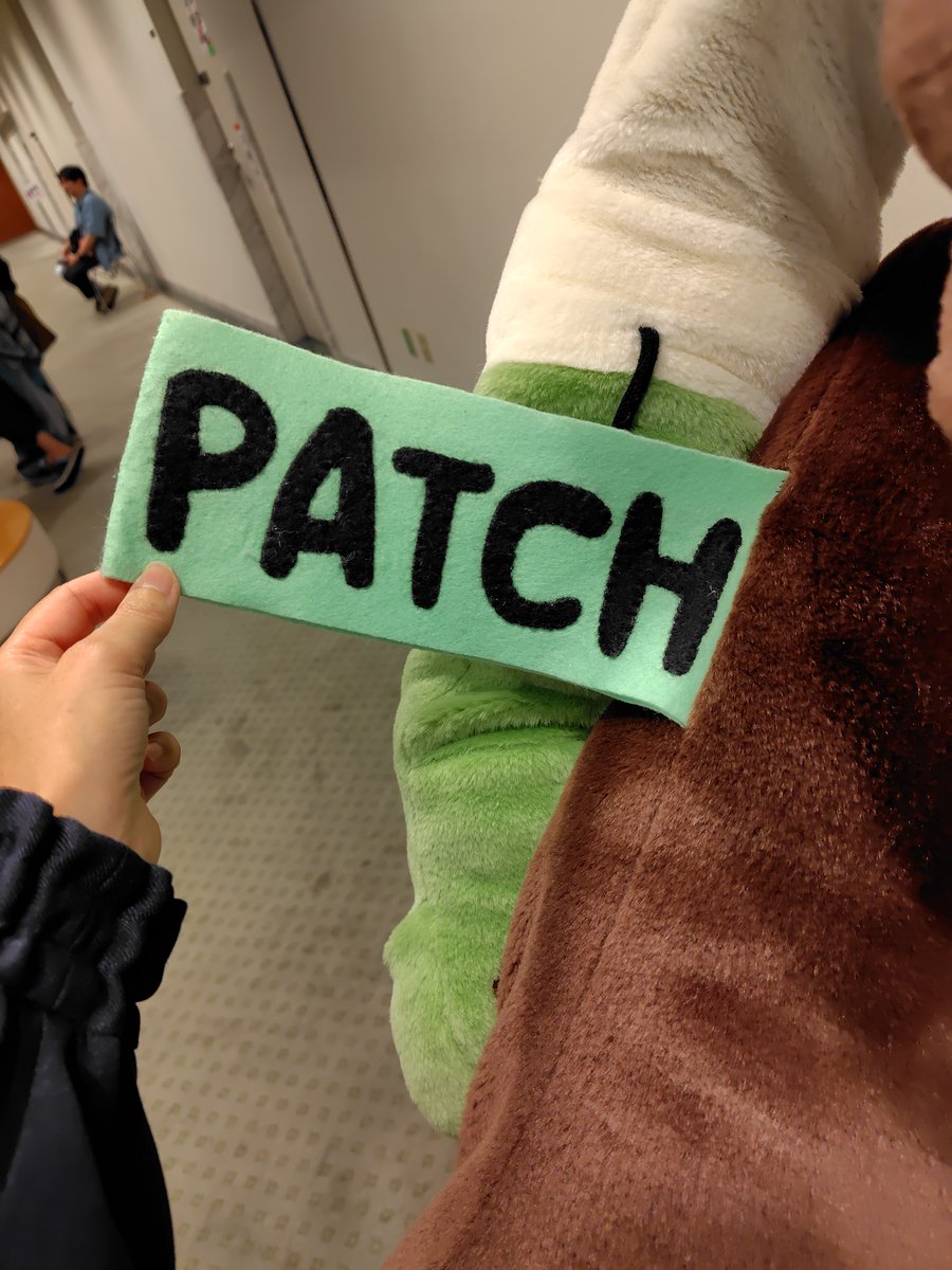 nenzakick's tweet image. パッチくん @patchtheplush と一緒に。 かわいいのは当然として、デザインのセンスが凄い！アニメ的な感じなのにキャラとしてしっかりとしてる。センスに憧れます！あと、タグがあるこだわりには脱帽です（笑）。ありがとうございました！
＃change!