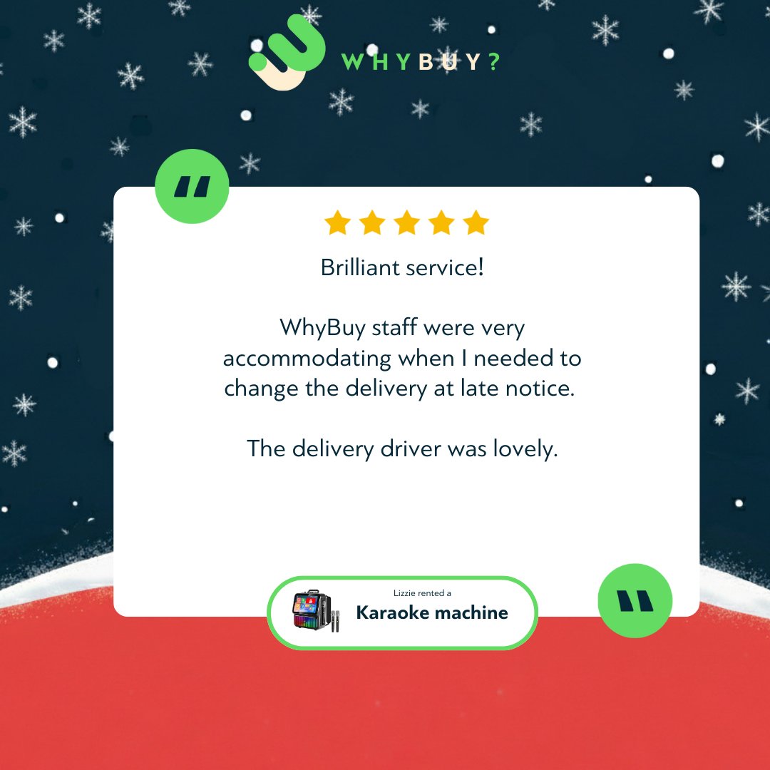 SoWhyBuy's tweet photo. We've loved delivering to our customers across London this year, and really appreciate the feedback.

Happy Christmas!

#whybuy #rentbetterforless

https://t.co/ZpL4pHRyoS https://t.co/B4L7PC8rRp