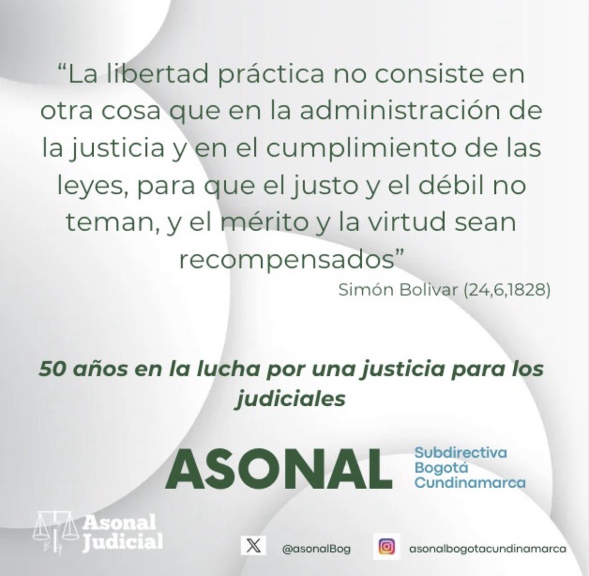 ¡Feliz Día de la Rama Judicial! Hoy celebramos la justicia que nos une y nos hace libres. ¡Que la equidad y la justicia sigan siendo el pilar de nuestra sociedad! #DíaDeLaRamaJudicial #Justicia