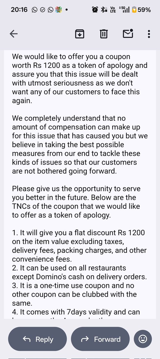 littlediddlepu's tweet photo. @SwiggyCares @Swiggy @Swiggycaresnot I accepted your offer over 10 days ago. Since then complete silence, zero resolution. This delay is unacceptable.. https://t.co/eFcWXFFOFC
