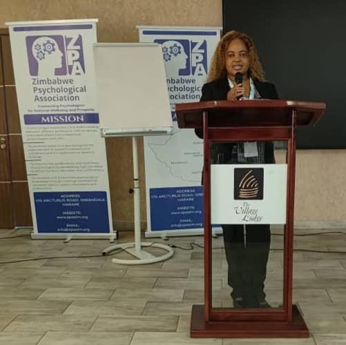 ZimbabwePsycho1's tweet photo. She added that the conference was aimed at exploring these dynamics, sharing best practices, and fostering collaboration for a forward-looking, tech-integrated future in psychology.
@PetrosChaka 
@memorynguwi 
@sifelanii 
@ahpcz https://t.co/6yPI9JCnld