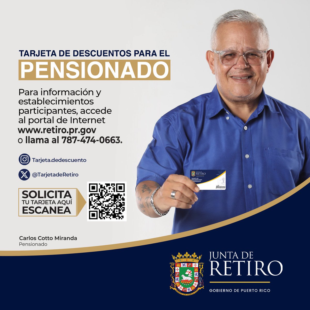 TarjetadeRetiro's tweet photo. ¡Pensionado solicita tu tarjeta de descuento y comienza a ahorrar!
El directorio oficial te muestra dónde usarla para pagar menos.
📌 CLIC AQUÍ para ver el directorio completo: https://t.co/YFVvrpxnSO
#Pensionados #AhorroInteligente #Descuentos #BeneficiosPensionado https://t.co/9e1GDk3iFZ