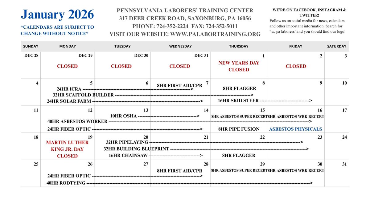 PENNSYLVANIA LABORERS' TRAINING CENTER tweet media