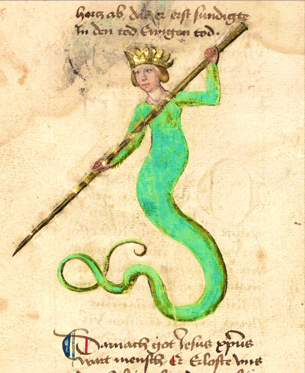 Plantagenet1455's tweet image. Book of the Holy Trinity by Ulmannus, featuring the Serpent Queen. German, c. 1470.