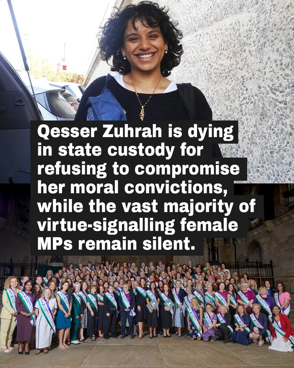 A courageous young woman at HMP Bronzefield is denied life-saving medical care, and most female MPs stay silent. Goes to show they don’t care about real liberation struggles, only a seat at the table of patriarchal Western imperialism. <a href="/stellacreasy/">stellacreasy</a> <a href="/ShabanaMahmood/">Shabana Mahmood MP</a>